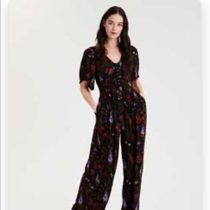 American Eagle Floral Jumpsuit